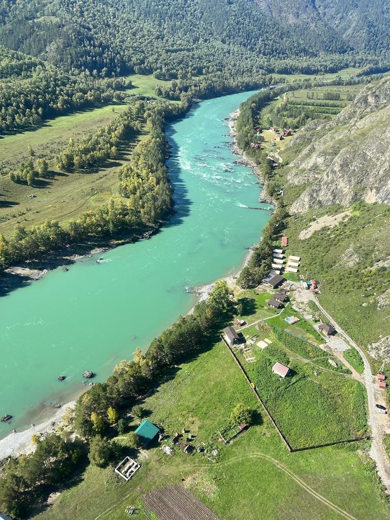 Панорама реки Катунь с высоты